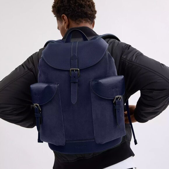 NWT Coach CW219 Warner Backpack In Suede *SEALED* - Picture 2 of 8